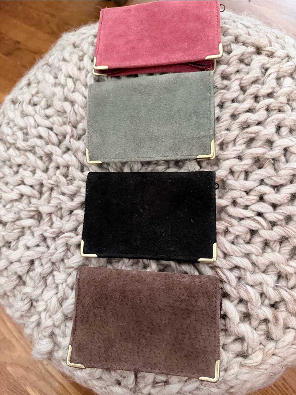 Suede Fall wallets set of 4